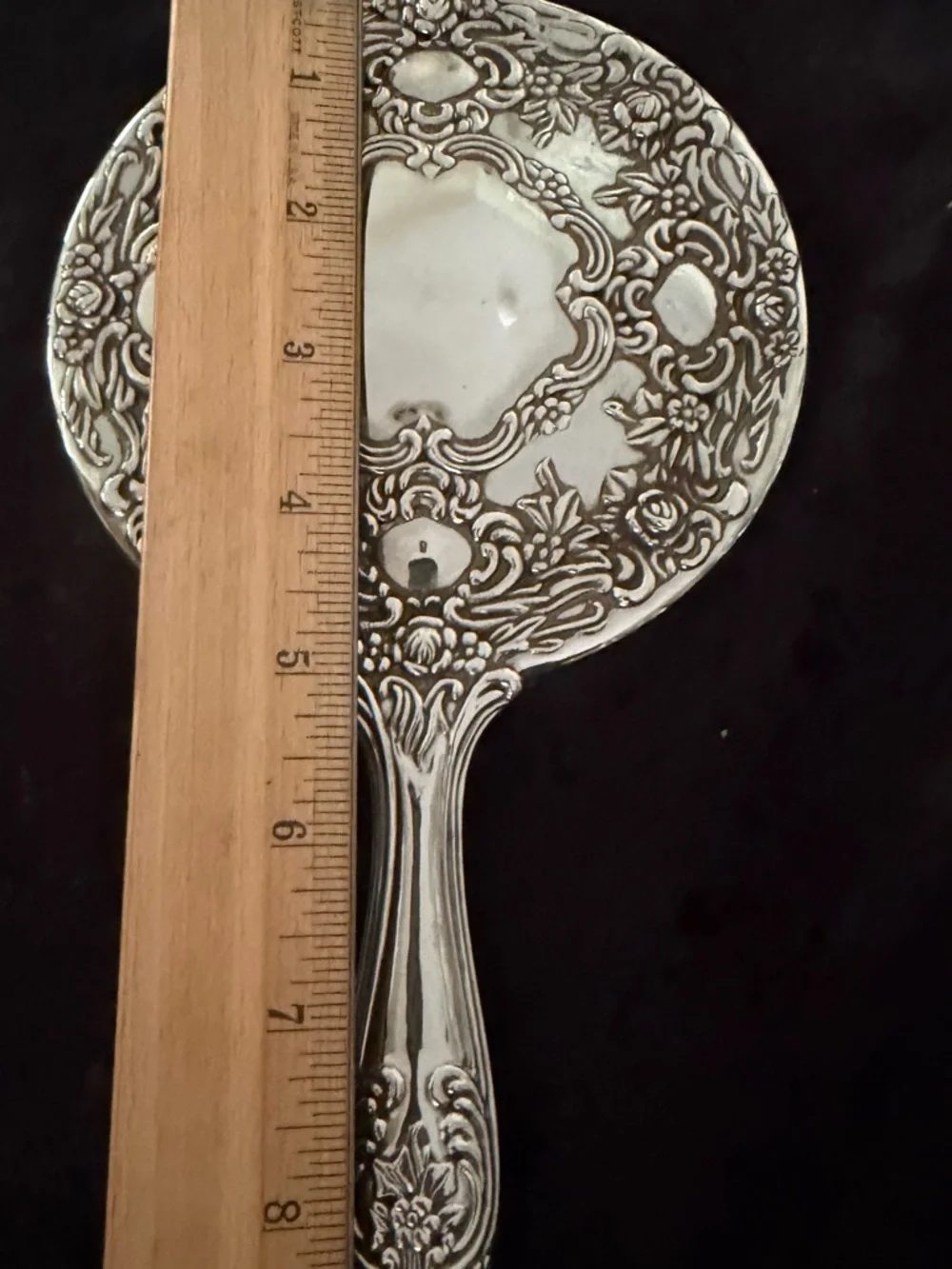 Vintage Silvery Plated Dressing Mirror